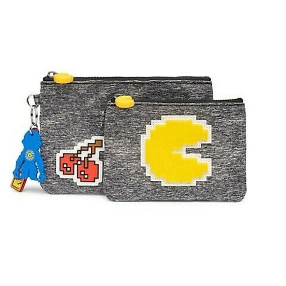 Kipling Pac-Man Heathered Clutch NWT - Picture 2 of 4